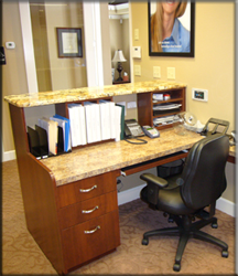 Ciara Designs, Inc. Cabinetry Reception Desk